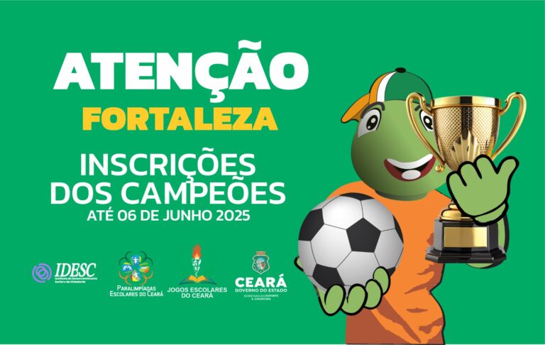 Jogos Escolares do Ceará recebe inscrições dos campeões de Fortaleza, até 6 de junho