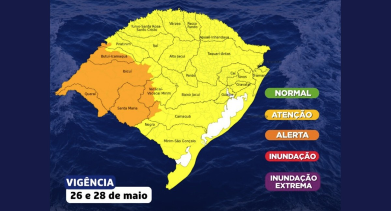 Antes da onda de frio, ciclone extratropical faz chover forte no RS