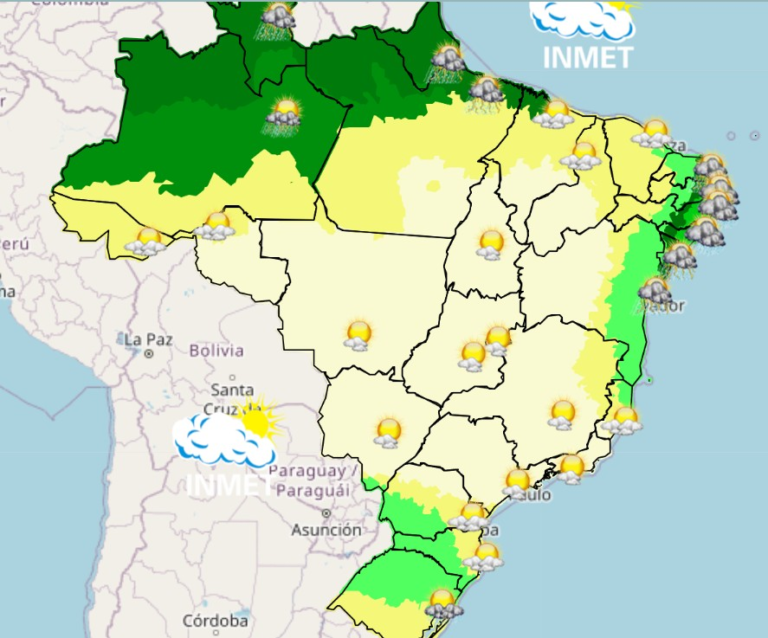 Semana será marcada por extremos climáticos no país
