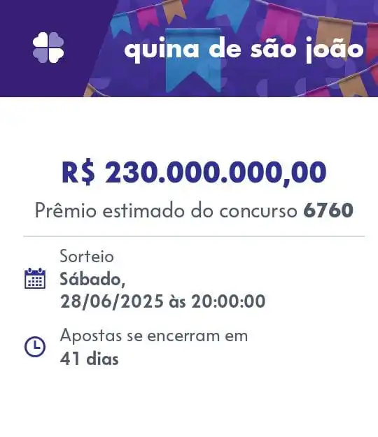Quina de São João tem prêmio recorde de R$ 230 milhões; veja como apostar