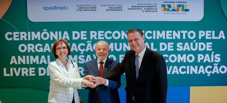 Brasil livre de febre aftosa eleva confiança dos parceiros, diz autoridade sanitária global