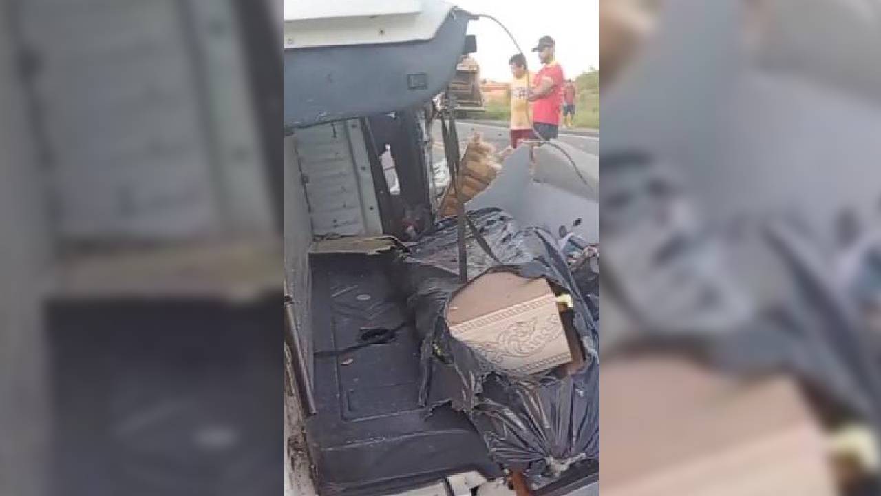 Motorista que levava corpo em carro funerário morre em colisão com caminhão na Paraíba