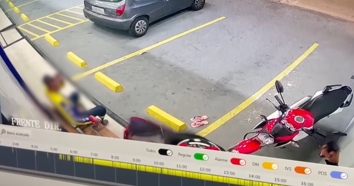 Ladrões agridem entregador de comércio, rendem vigilante e roubam a arma dele