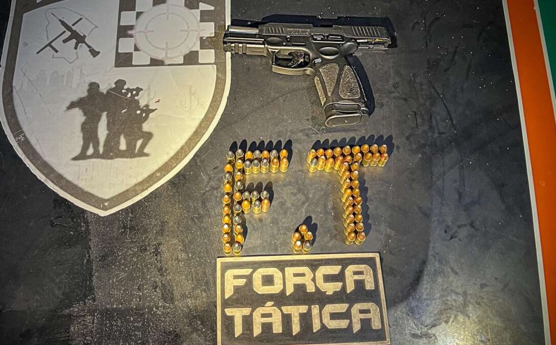Homem é preso com pistola e 77 munições no bairro Vicente Pinzón, em Fortaleza