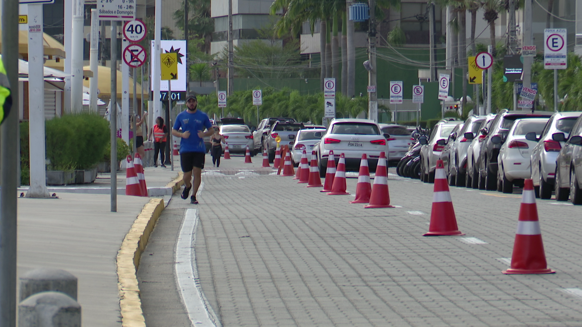 Avenida Beira-Mar ganha faixa exclusiva para prática de corrida