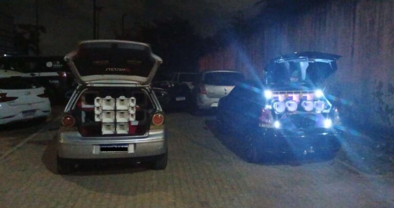 Polícia Militar apreende paredões e autua dois homens por poluição sonora em Fortaleza