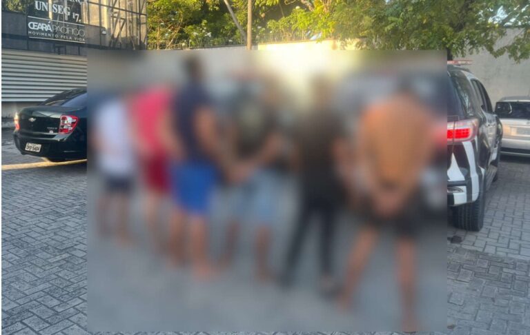 Seis homens são presos com arma de fogo após reação a abordagem policial em Fortaleza