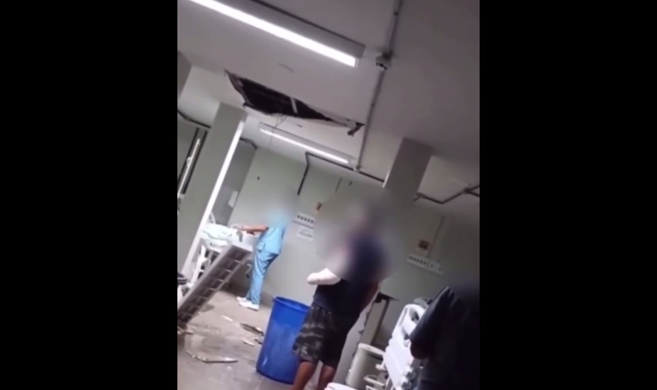 Parte do Teto do Frotinha de Messejana desaba em Fortaleza