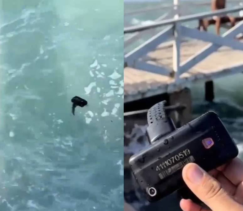 Tornozeleira eletrônica é encontrada boiando em rio de Camocim, no Ceará