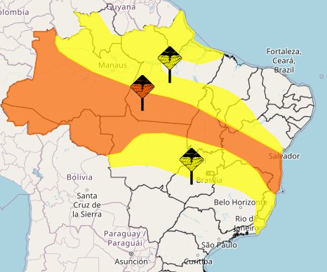 Quinta-feira será de calor intenso e temporais pelo Brasil