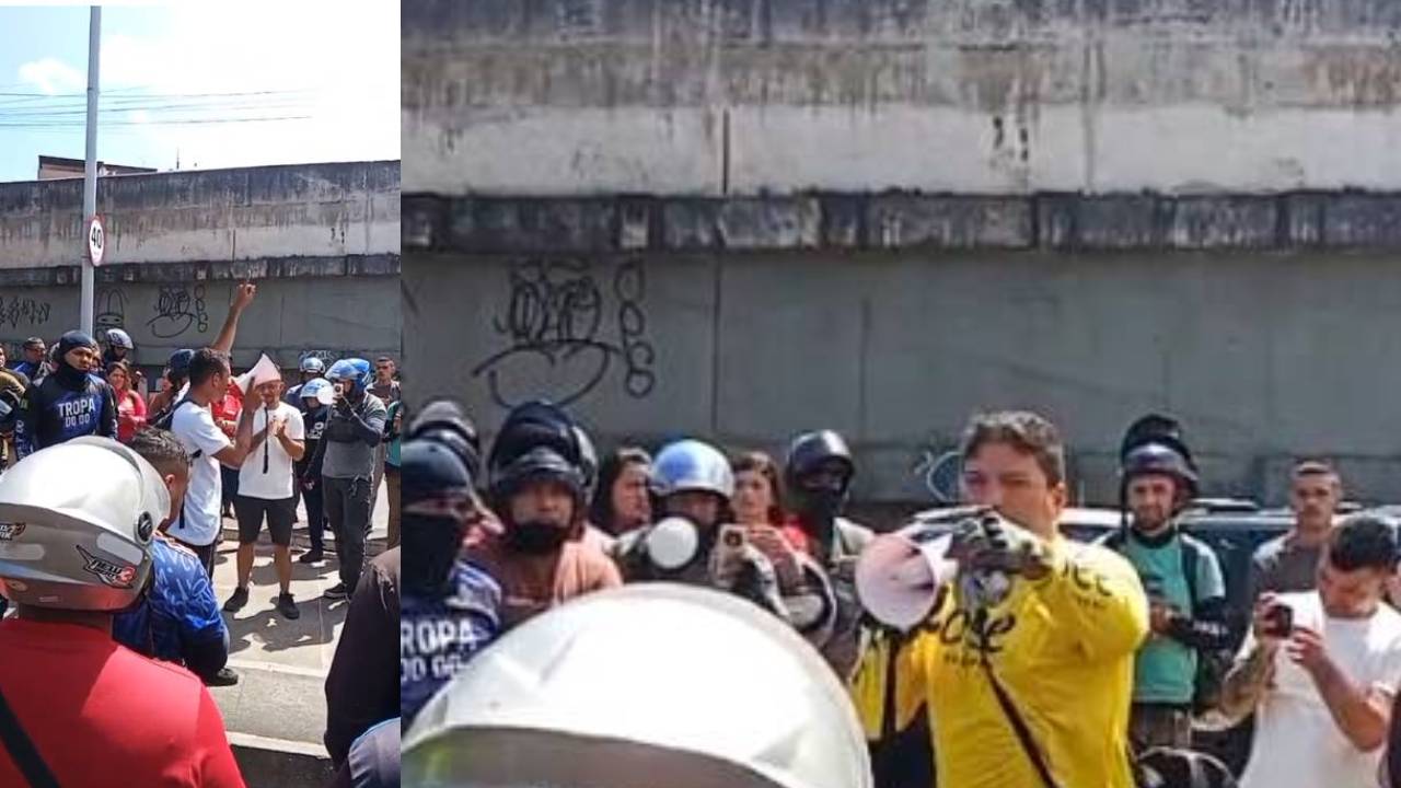 Entregadores realizam protesto e pedem justiça por morte de motociclista em Fortaleza