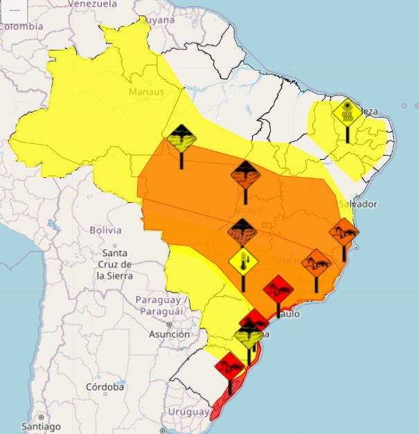 Diferentes regiões seguem em alerta para chuvas e ventos fortes; veja a previsão