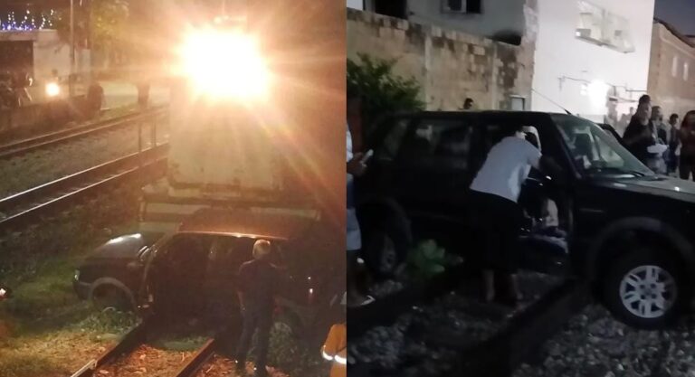 Carro colide em trem de carga em bairro de Fortaleza; não houve feridos
