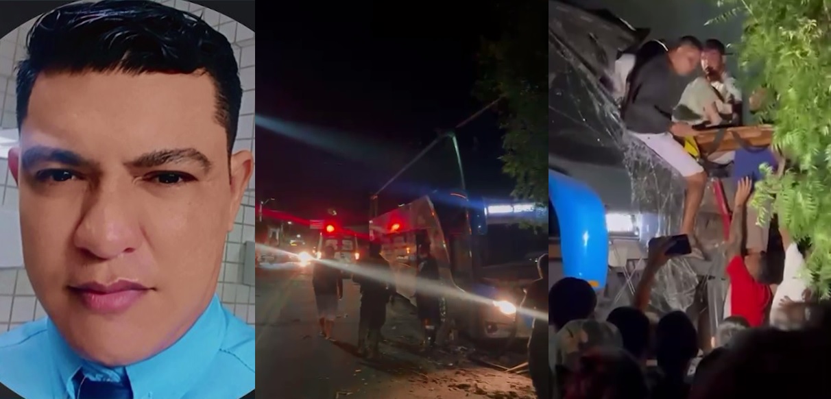 Motorista de ônibus morre após desviar de moto e bater em três casas no Ceará