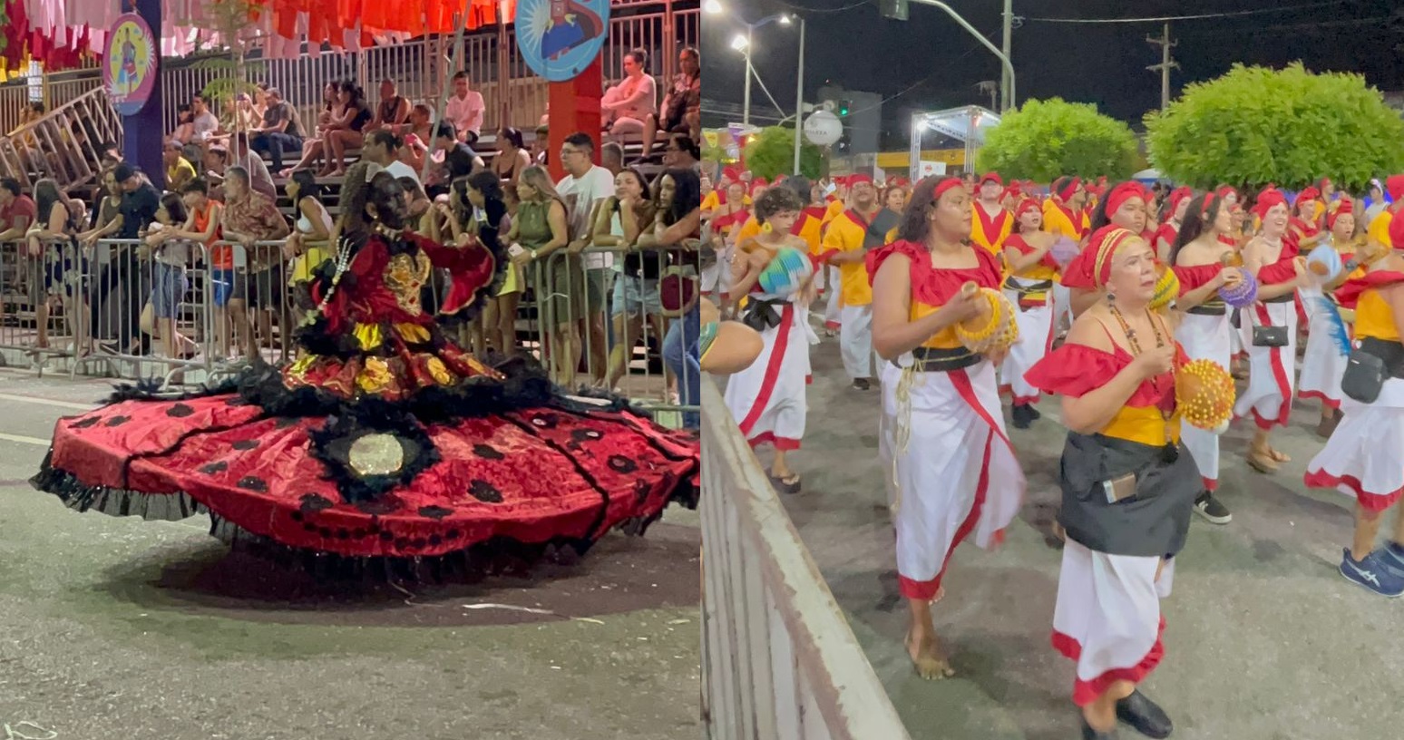 Maracatus desfilam no primeiro dia do Carnaval de Fortaleza na Avenida Domingos Olímpio