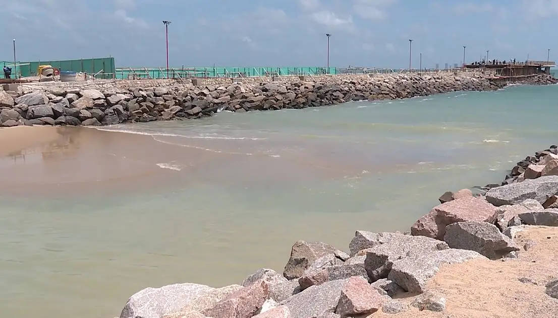 Manchas escuras e peixes mortos são registrados por frequentadores da orla de Fortaleza