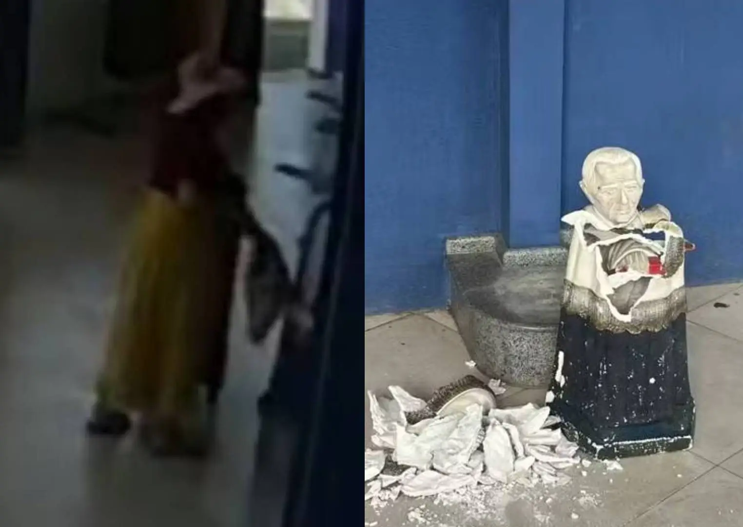 Turista argentina é presa após quebrar estátua de Padre Cícero na rodoviária do Crato