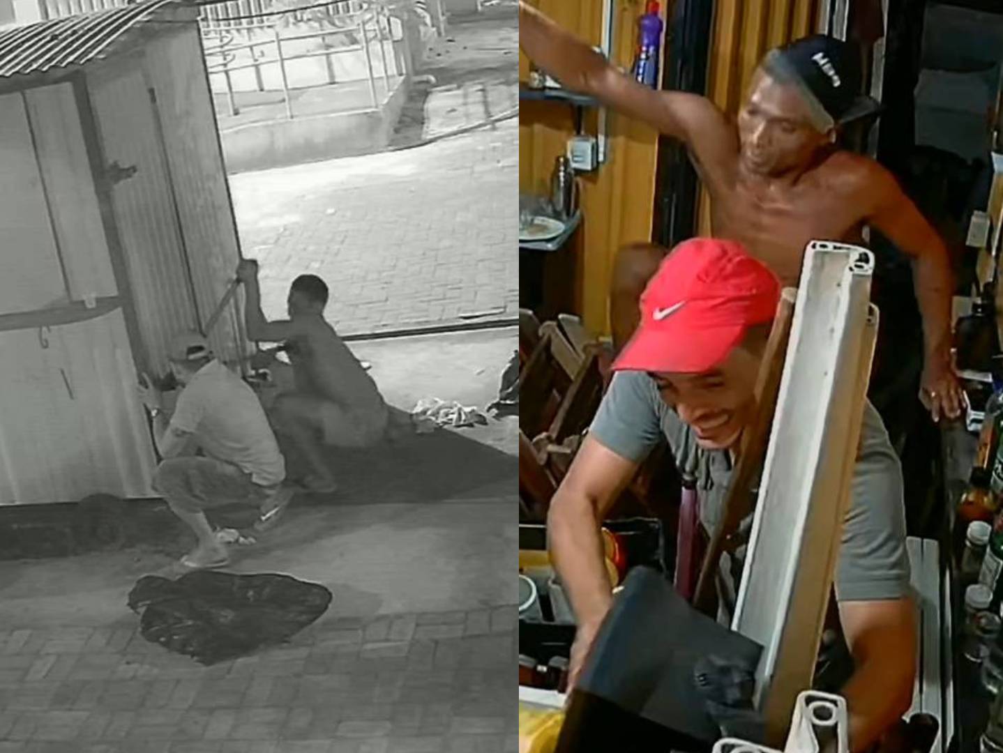 Três homens são presos por furto a comércio em Fortaleza; câmeras de segurança registraram crime