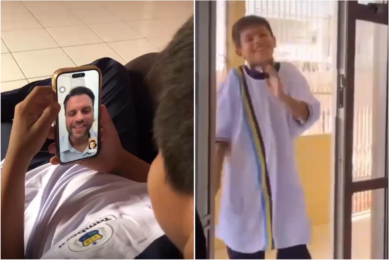 Prefeito de Tamboril responde vídeo de estudante que recebeu fardamento gigante em escola
