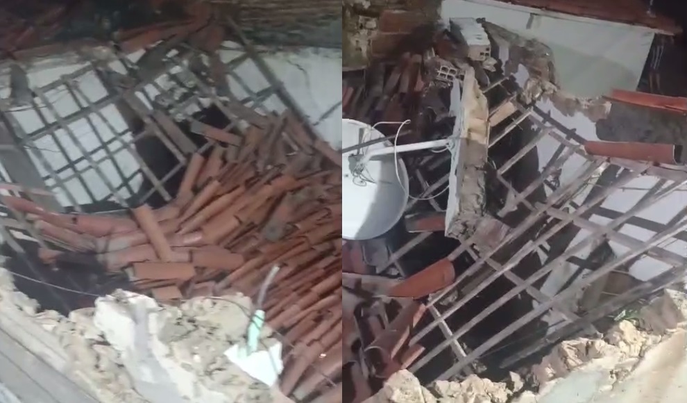 Após chuvas, casa desaba e idoso fica desabrigado em Fortaleza