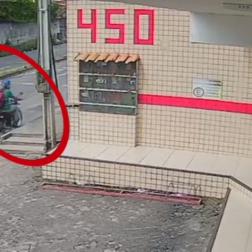 Câmera flagra assalto a mão armada em frigorífico no município de Eusébio, no Ceará