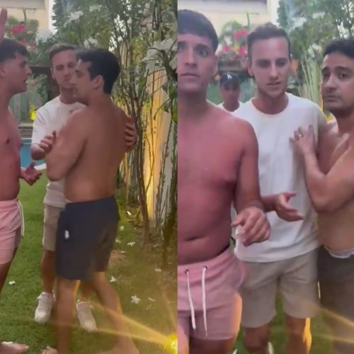 Novo vídeo mostra detalhes da cena logo antes da briga envolvendo jogadores do Fortaleza em condomínio