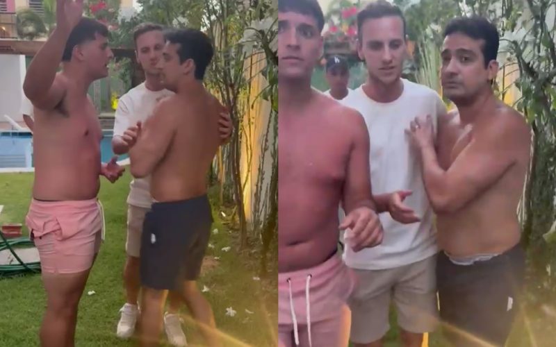 Novo vídeo mostra detalhes da cena logo antes da briga envolvendo jogadores do Fortaleza em condomínio