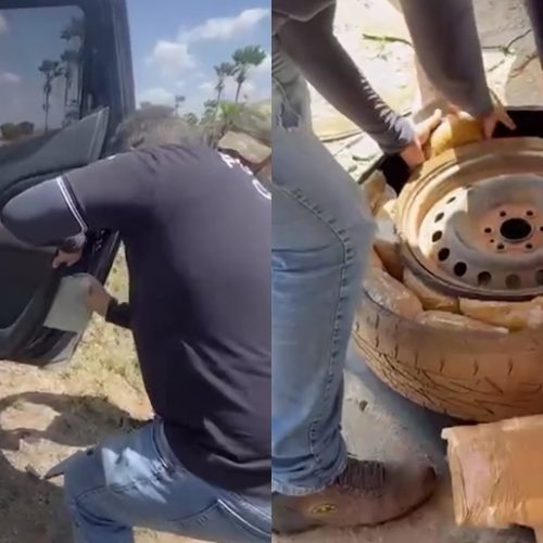Homem é preso no Ceará com 45 kg de drogas escondidas em portas e pneus de carro
