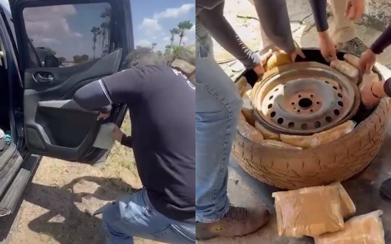 Homem é preso no Ceará com 45 kg de drogas escondidas em portas e pneus de carro