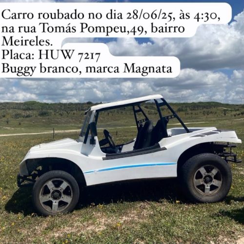 Buggy é recuperado após ser furtado na área nobre de Fortaleza, durante a madrugada