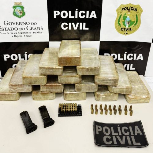 Casal é preso no Ceará após ser flagrado com filha de seis anos em carro com drogas e armas