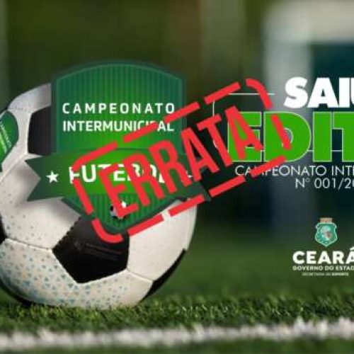 Errata nº 01 – Edital 001/2025 – Campeonato Intermunicipal