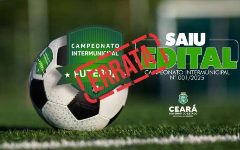 Errata nº 01 – Edital 001/2025 – Campeonato Intermunicipal