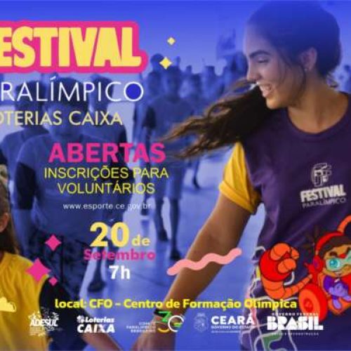 Abertas as inscrições para a seleção de voluntários para o Festival Paralímpico