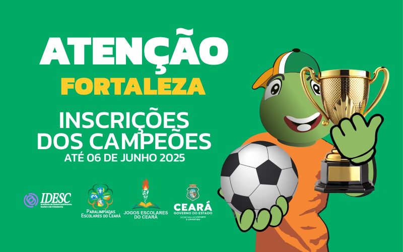Jogos Escolares do Ceará recebe inscrições dos campeões de Fortaleza, até 6 de junho