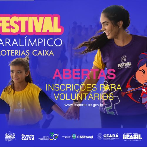 Sesporte abre seleção de voluntários para o Festival Paralímpico, em Cascavel