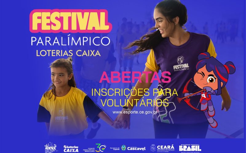 Sesporte abre seleção de voluntários para o Festival Paralímpico, em Cascavel