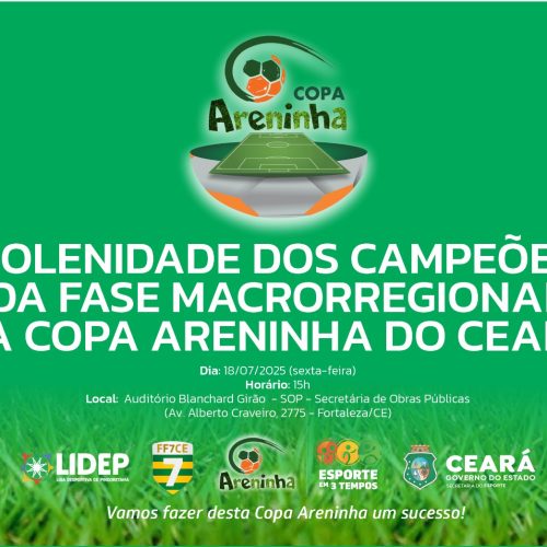 Sesporte celebra Campeões da fase macrorregional da Copa Areninha do Ceará
