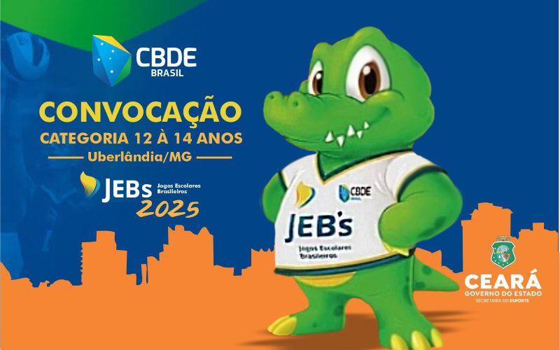 Sesporte divulga lista de convocação dos atletas de 12 a 14 anos e técnicos para os Jogos Escolares Brasileiros