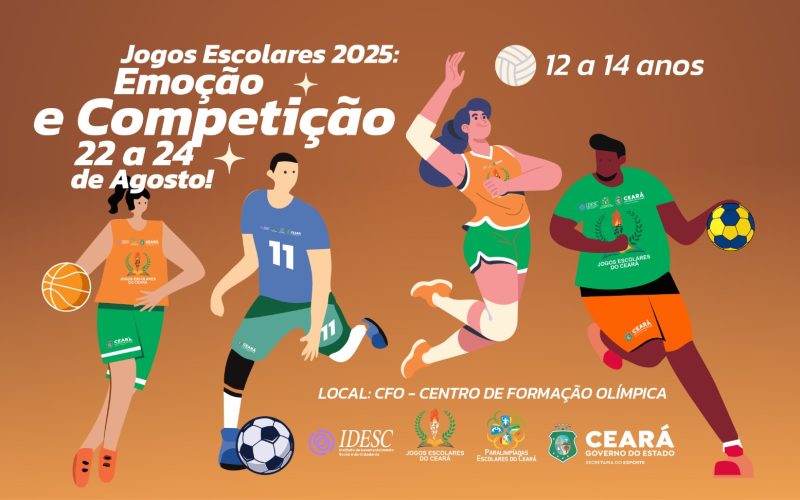Sesporte realiza a penúltima rodada dos Jogos Escolares do Ceará da etapa estadual