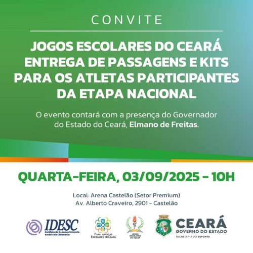 Governo do Ceará entrega passagens aéreas e uniformes às delegações que irão às etapas nacionais dos Jogos Escolares
