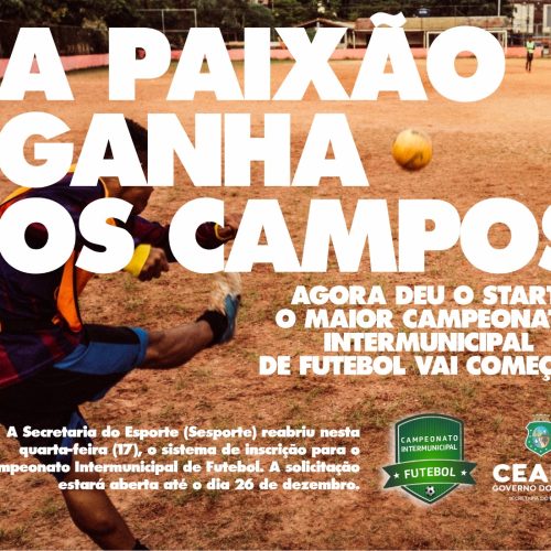 Sesporte reabre solicitação de login e senha para o Campeonato Intermunicipal de Futebol