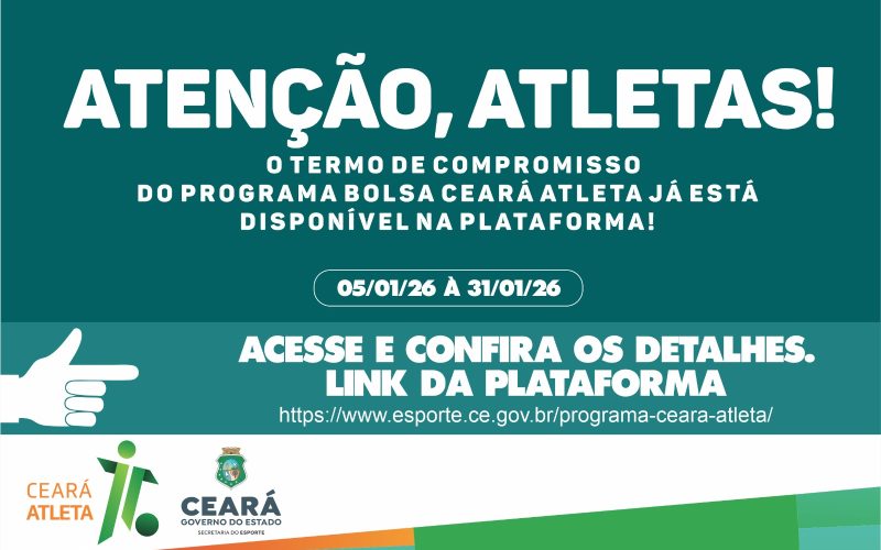 Sesporte divulga sistema de acompanhamento dos atletas do programa Ceará Atleta