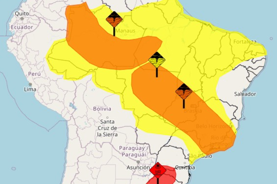 Onda de calor e ciclone deixam mais de 20 Estados sob alerta do Inmet