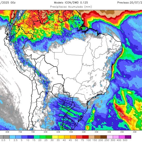 Semana começa com chuva no Norte, Nordeste e parte do Sul do Brasil