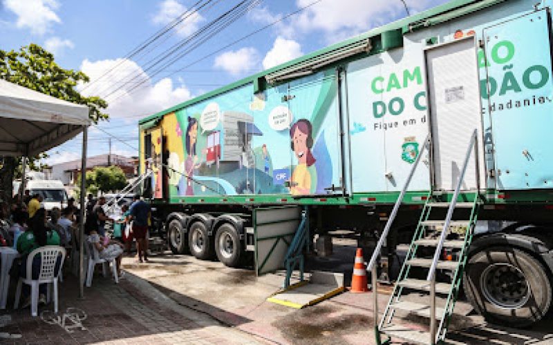 Caminhão do Cidadão leva serviços de cidadania a Fortaleza, Caucaia e interior do Ceará