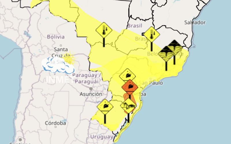 Frente fria derruba temperaturas no país neste final de semana