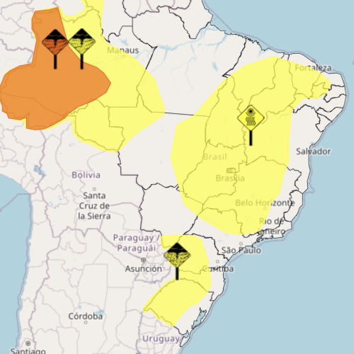 Terça tem alerta para baixa umidade do ar; veja detalhes na previsão