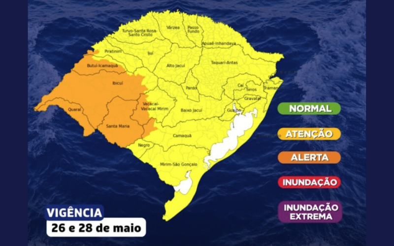 Antes da onda de frio, ciclone extratropical faz chover forte no RS