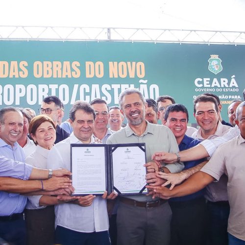 Governador Elmano de Freitas assina ordem de serviço para início das obras do VLT Aeroporto-Castelão; investimento será de R$ 180 milhões